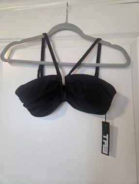 TRES Black Underwire Bikini Top with Adjustable Straps